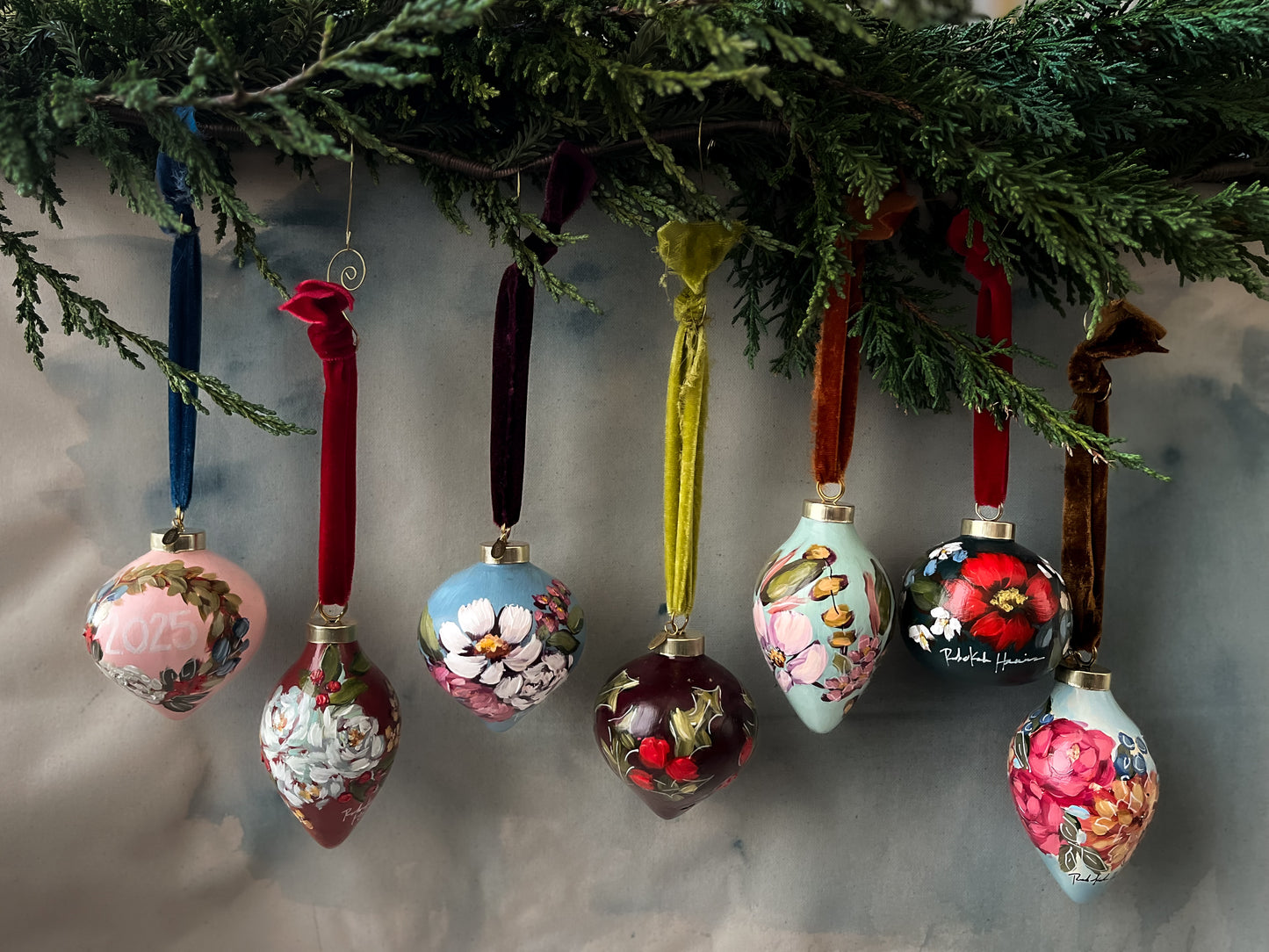 Hand-Painted Ornament - Holly Jolly