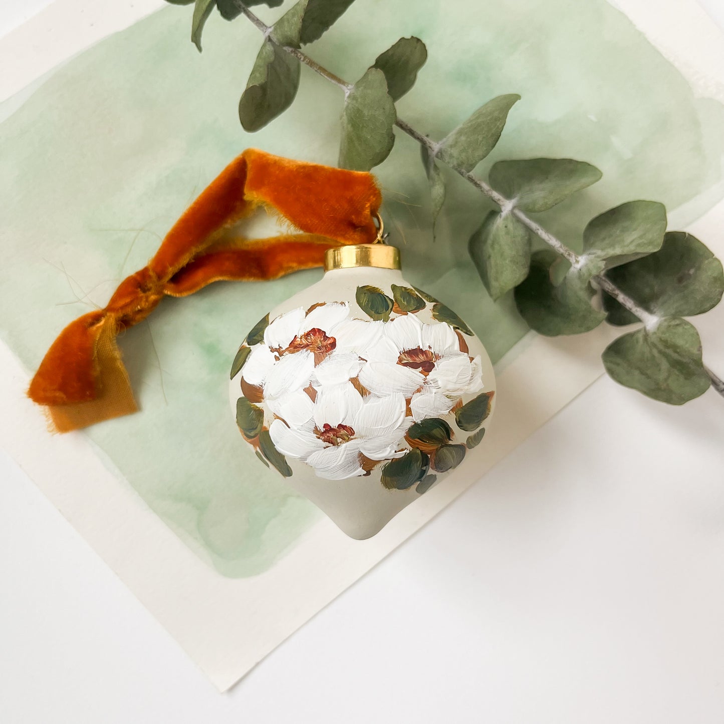 Hand-Painted Ornament - Neutral