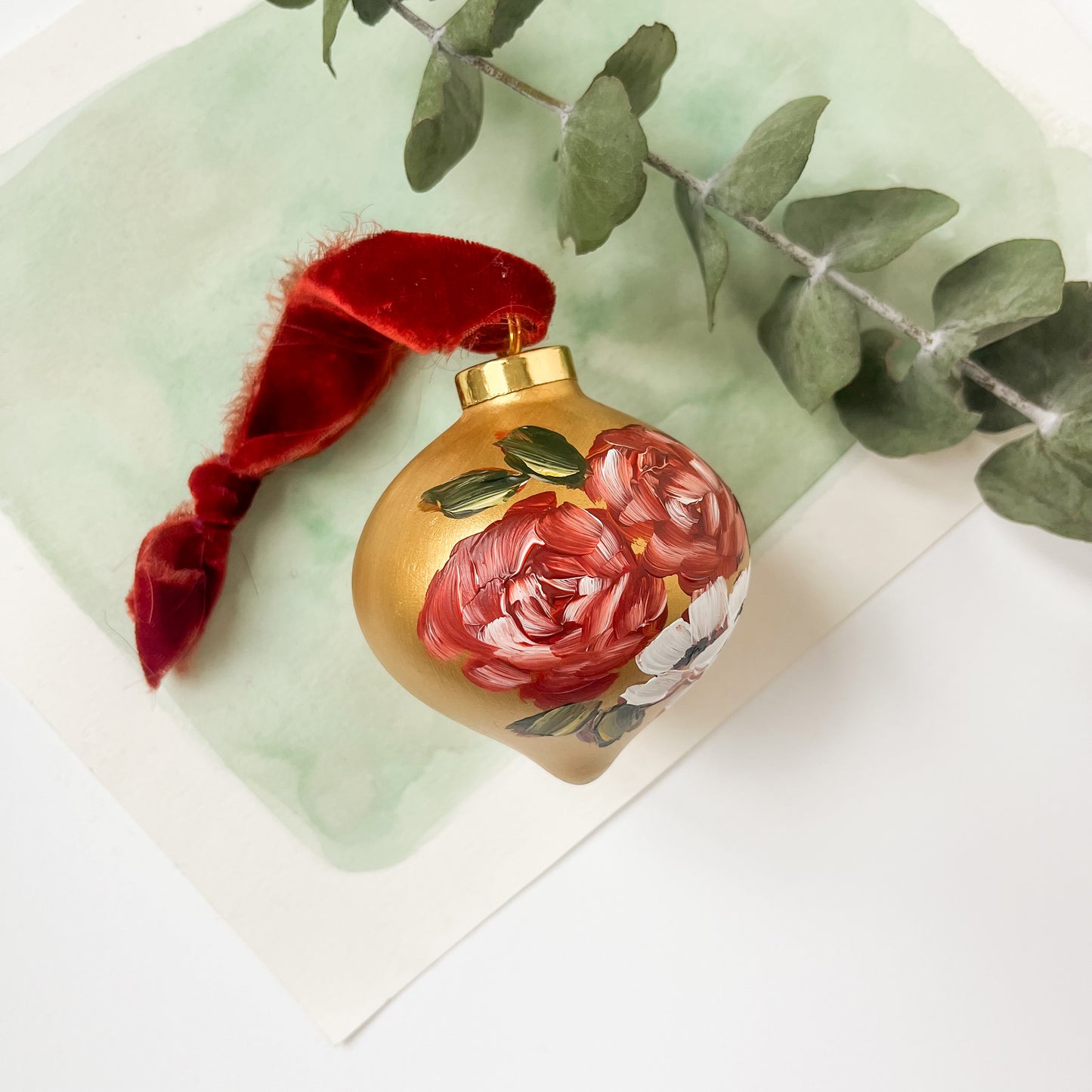 Hand-Painted Ornament - Golden