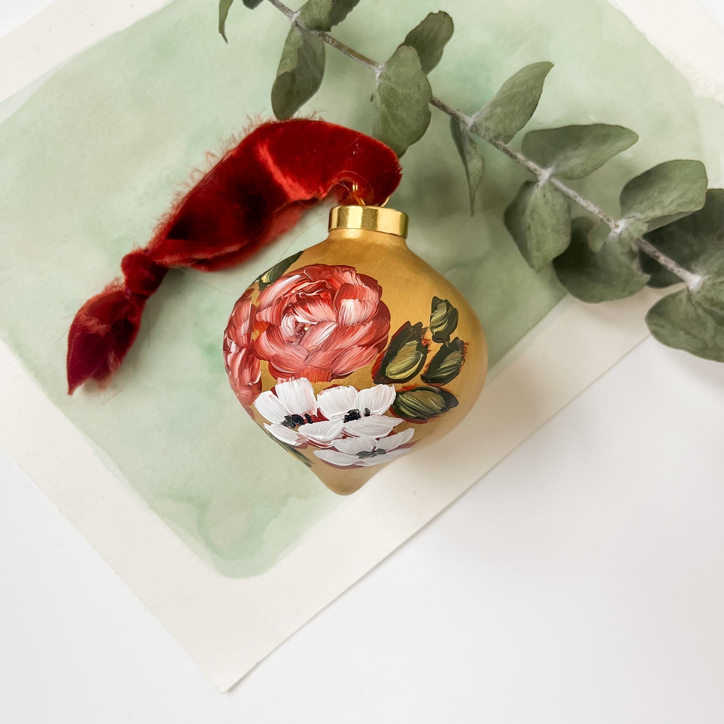 Hand-Painted Ornament - Golden