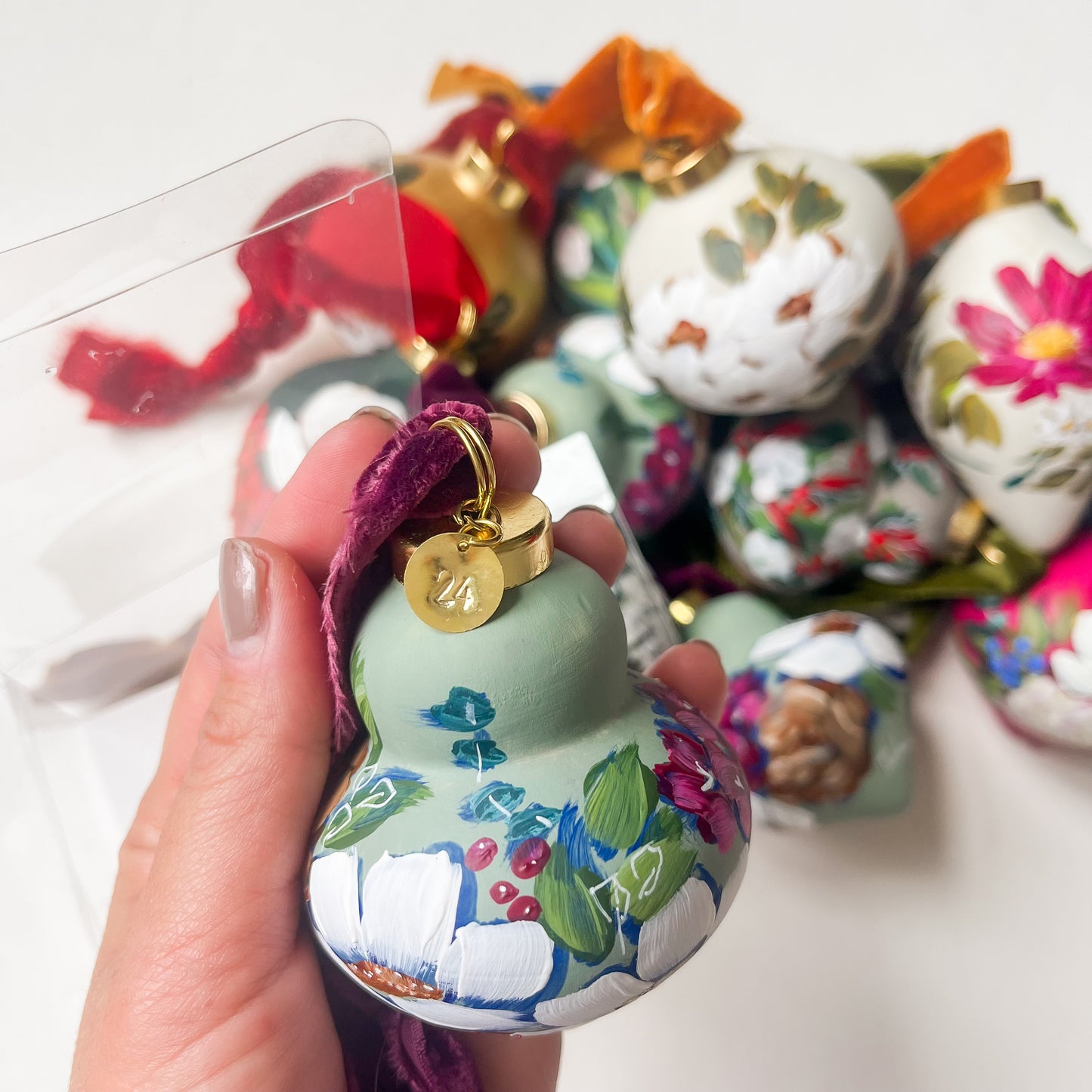 Hand-Painted Ornament - Colorful