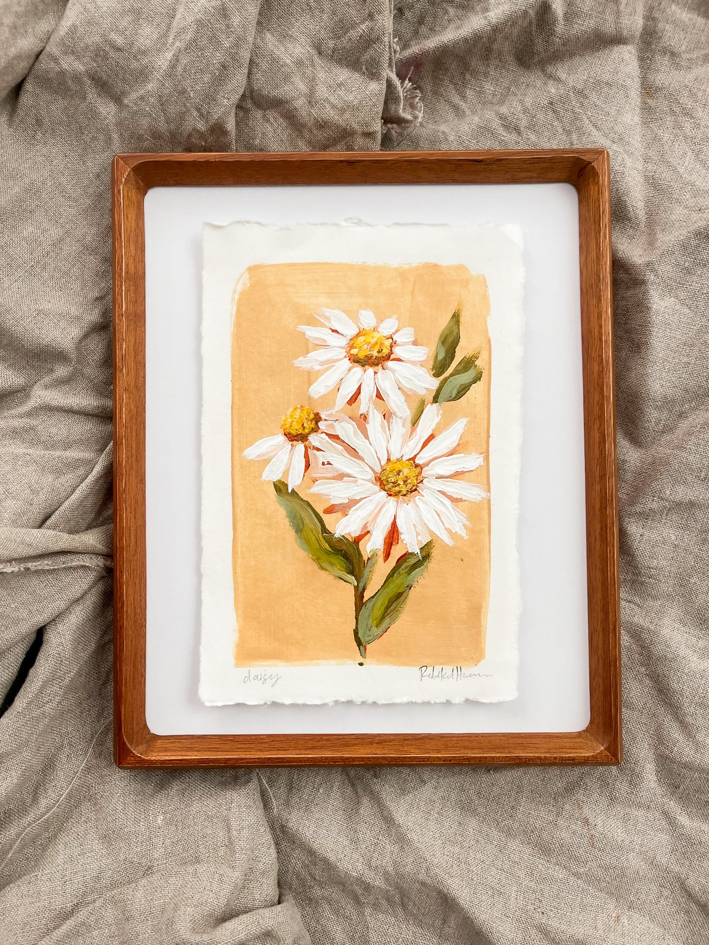 April - Framed Birth Flower