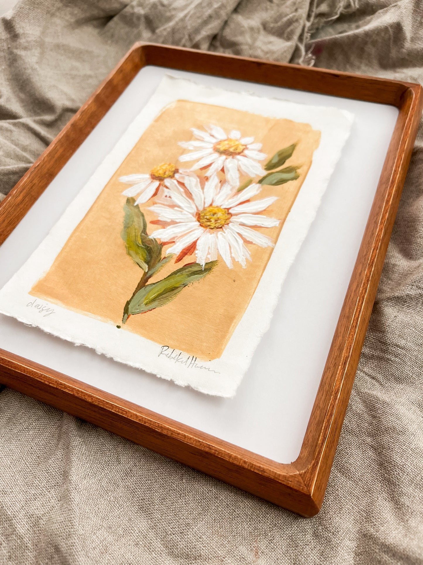 April - Framed Birth Flower