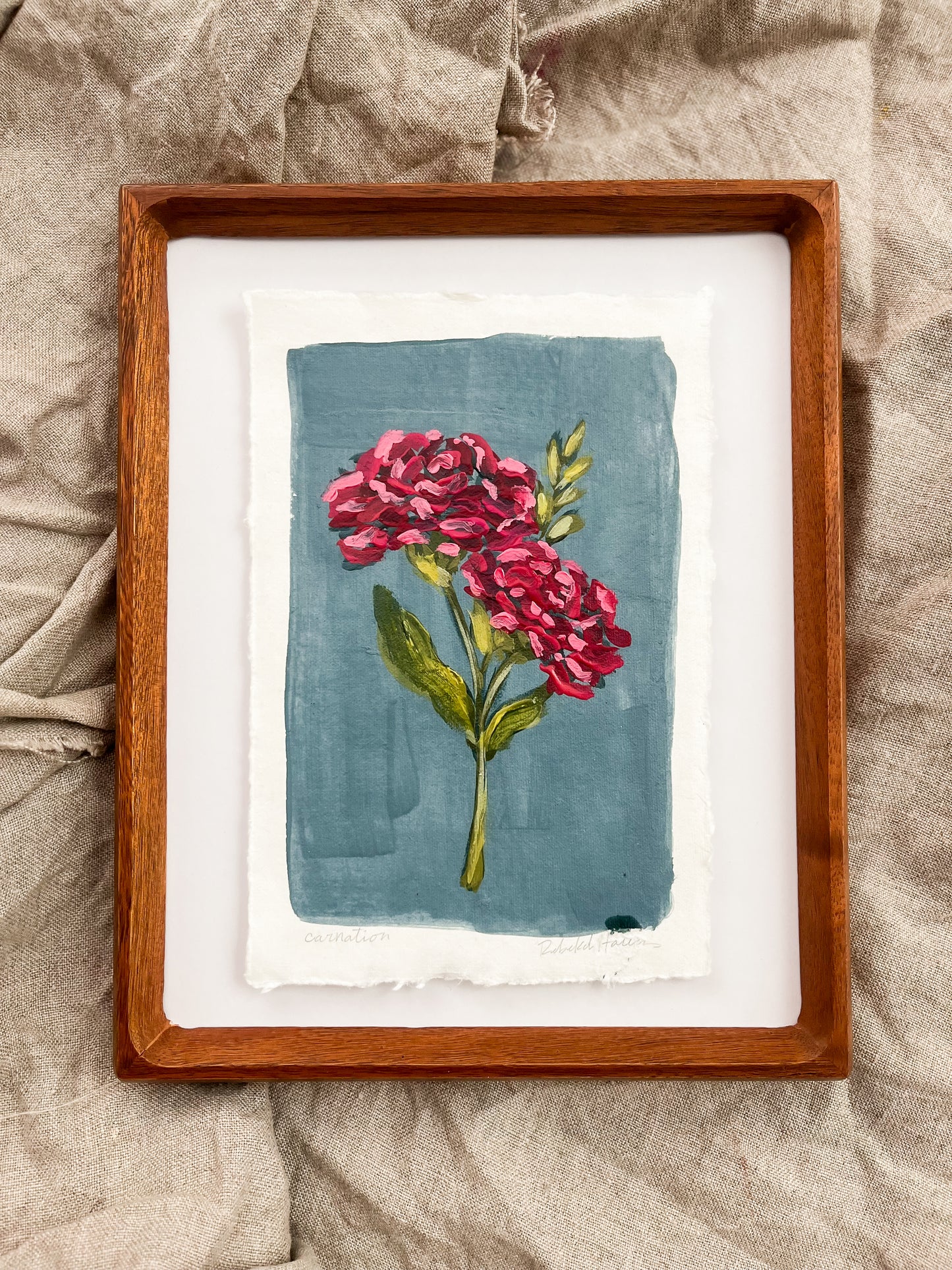 January - Framed Birth Flower