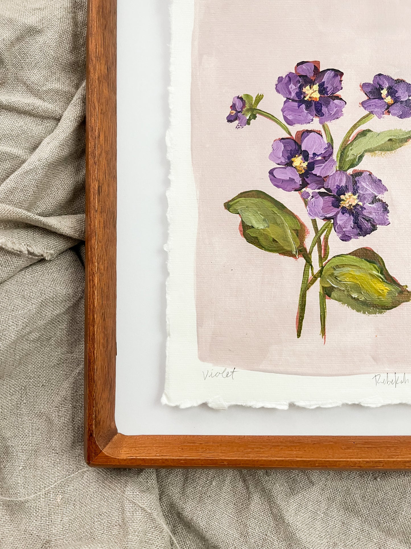 February - Framed Birth Flower