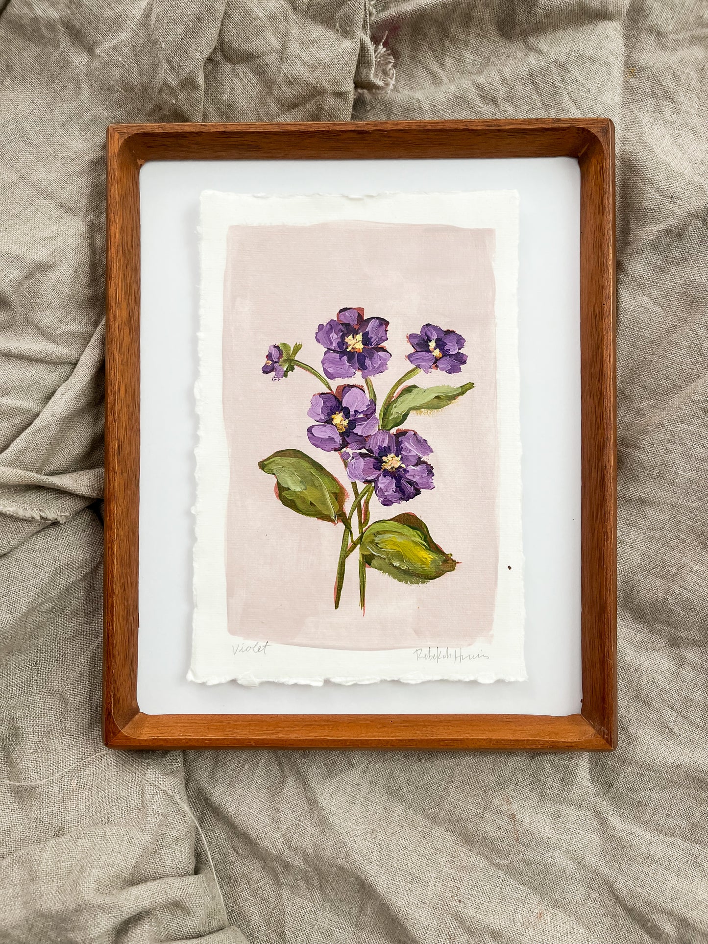 February - Framed Birth Flower