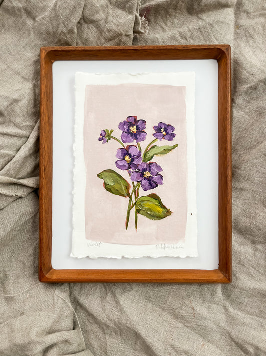 February - Framed Birth Flower