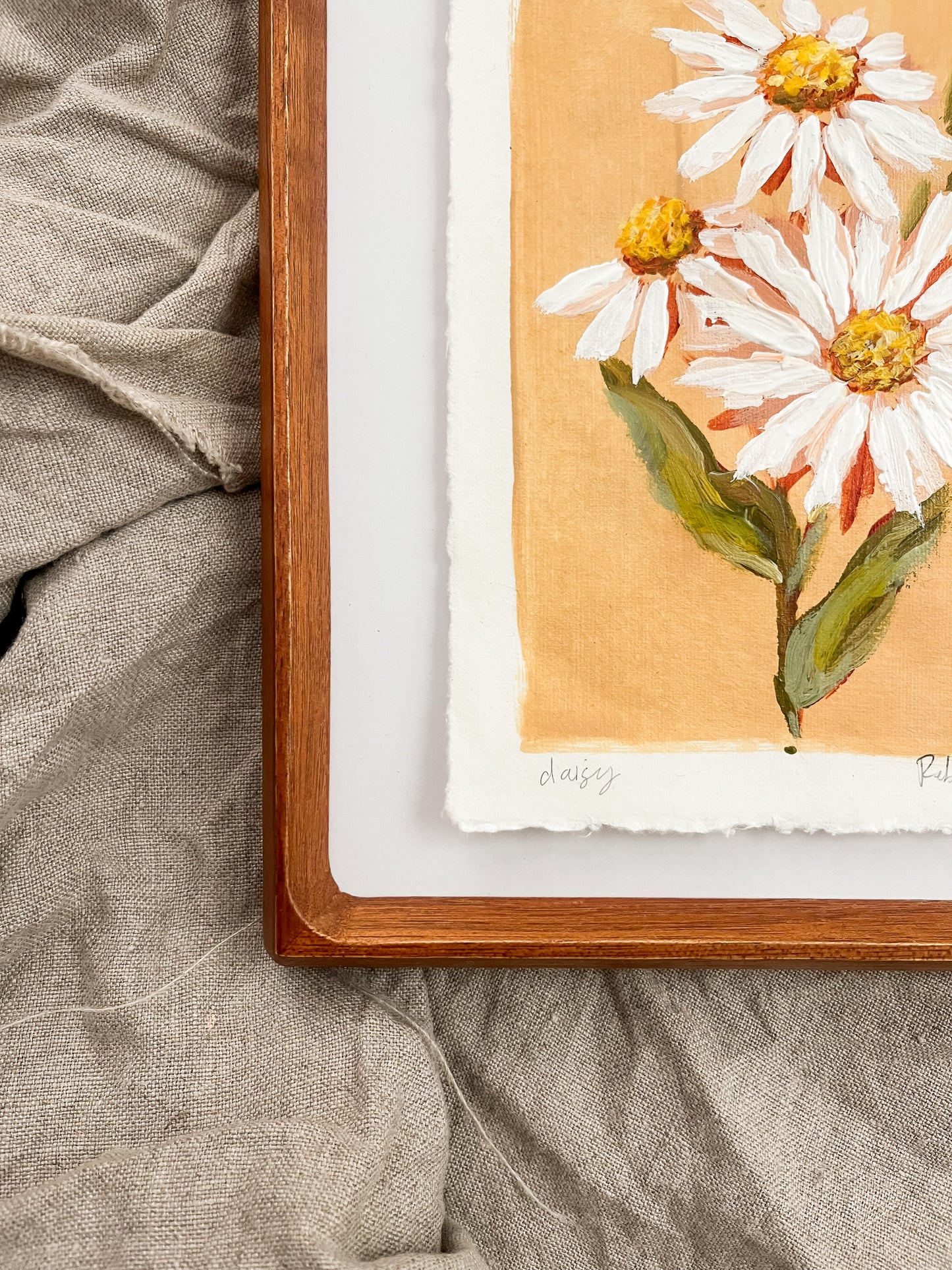 April - Framed Birth Flower