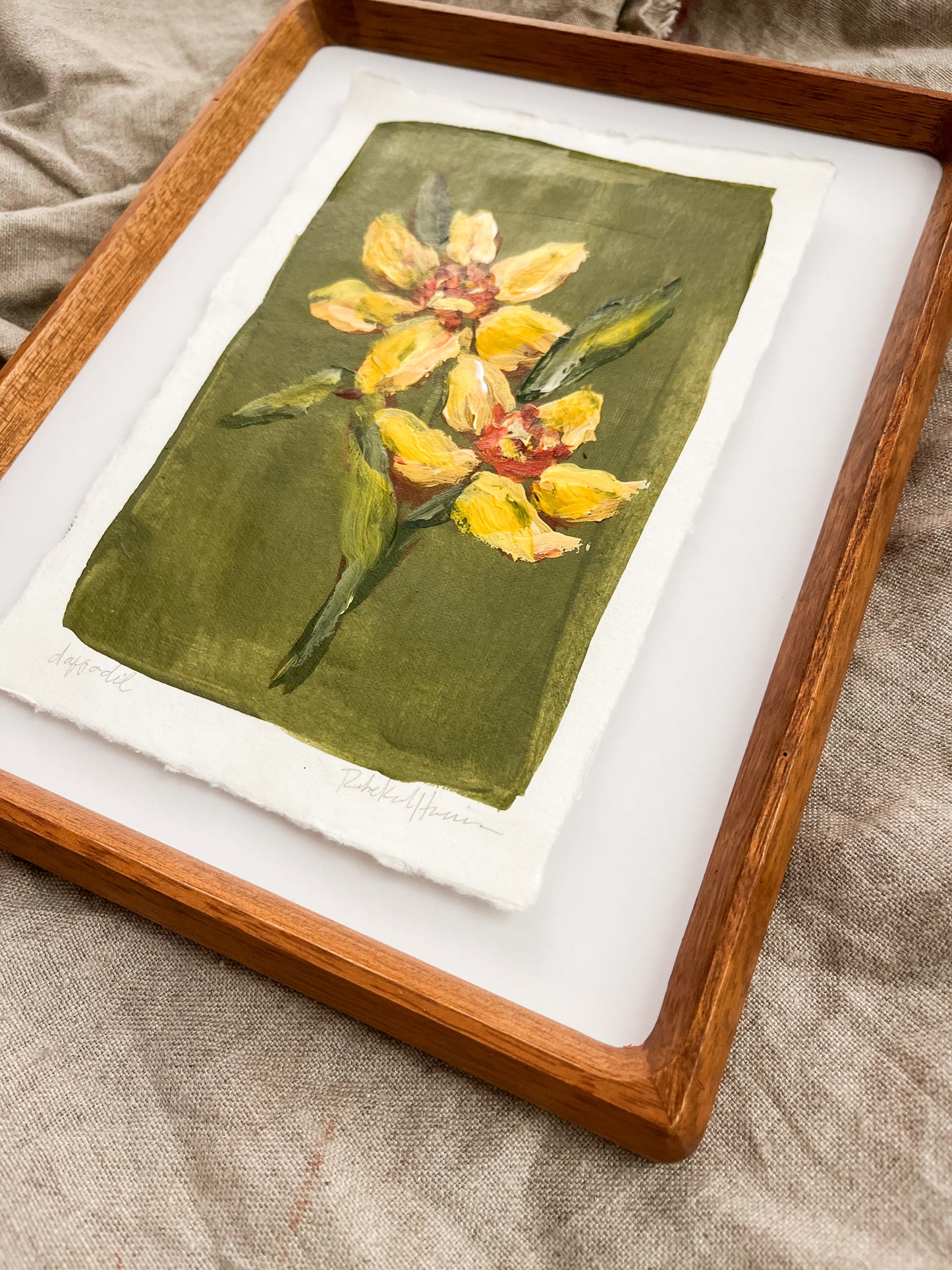 March - Framed Birth Flower