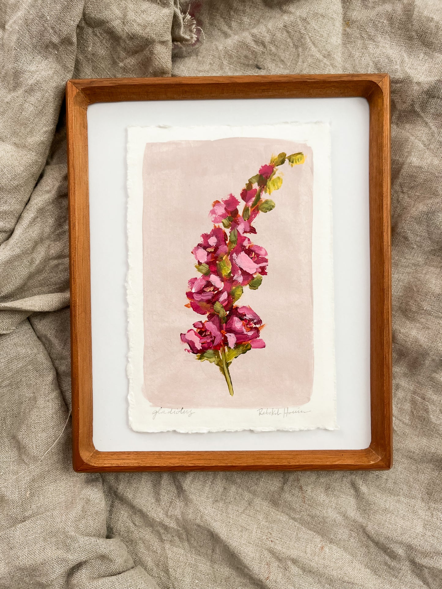 August - Framed Birth Flower