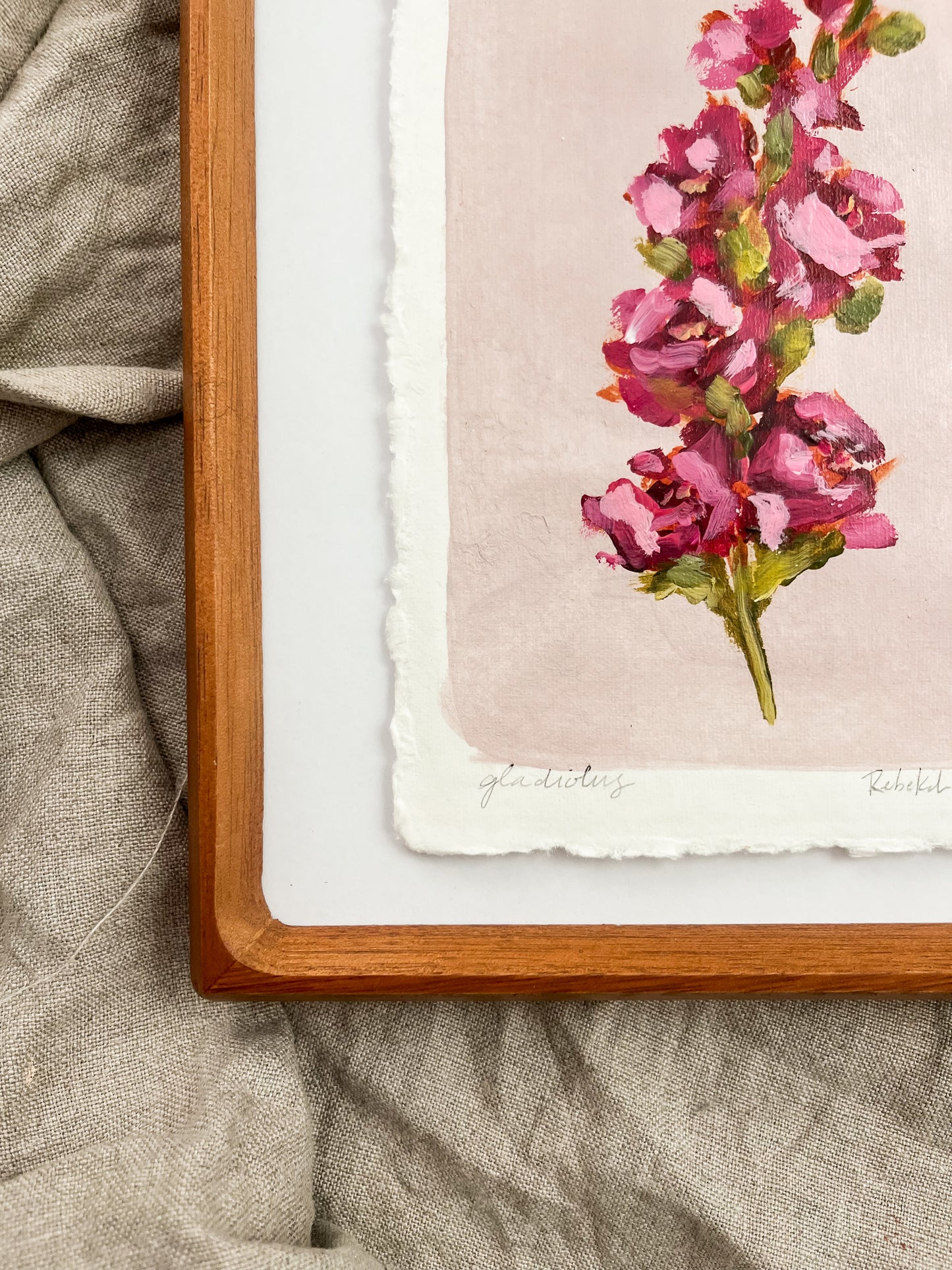 August - Framed Birth Flower