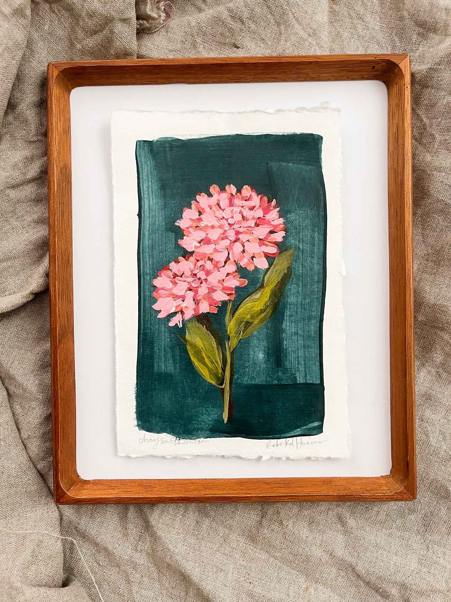 November - Framed Birth Flower