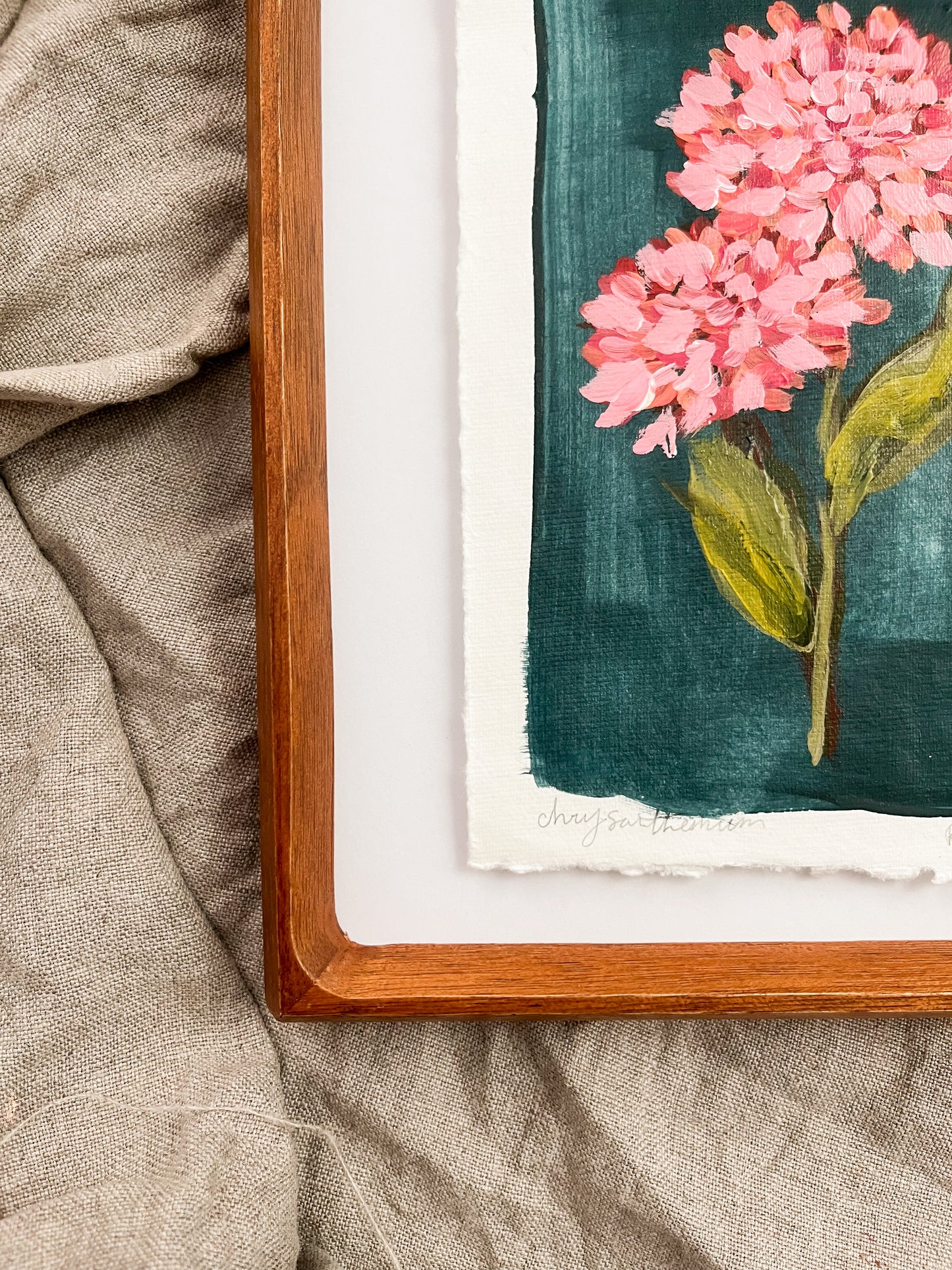 November - Framed Birth Flower