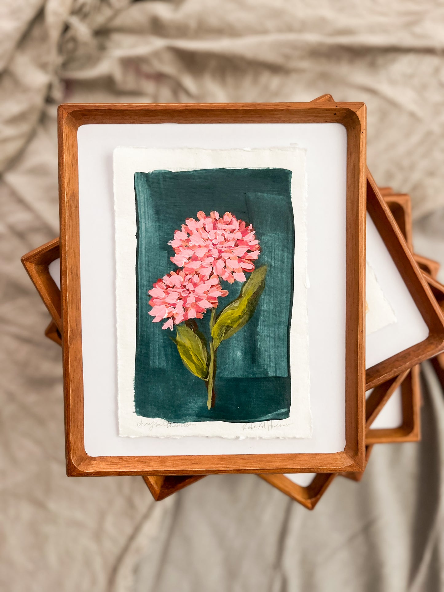 November - Framed Birth Flower