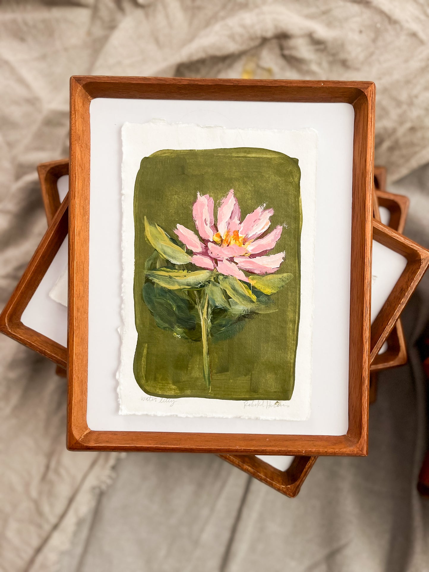 July- Framed Birth Flower