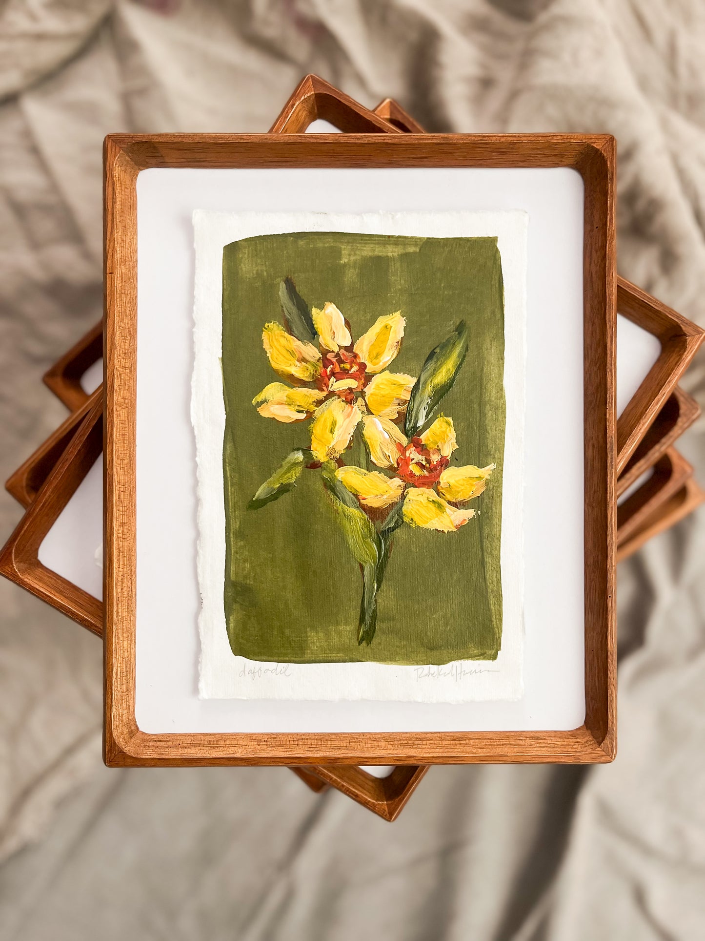 March - Framed Birth Flower