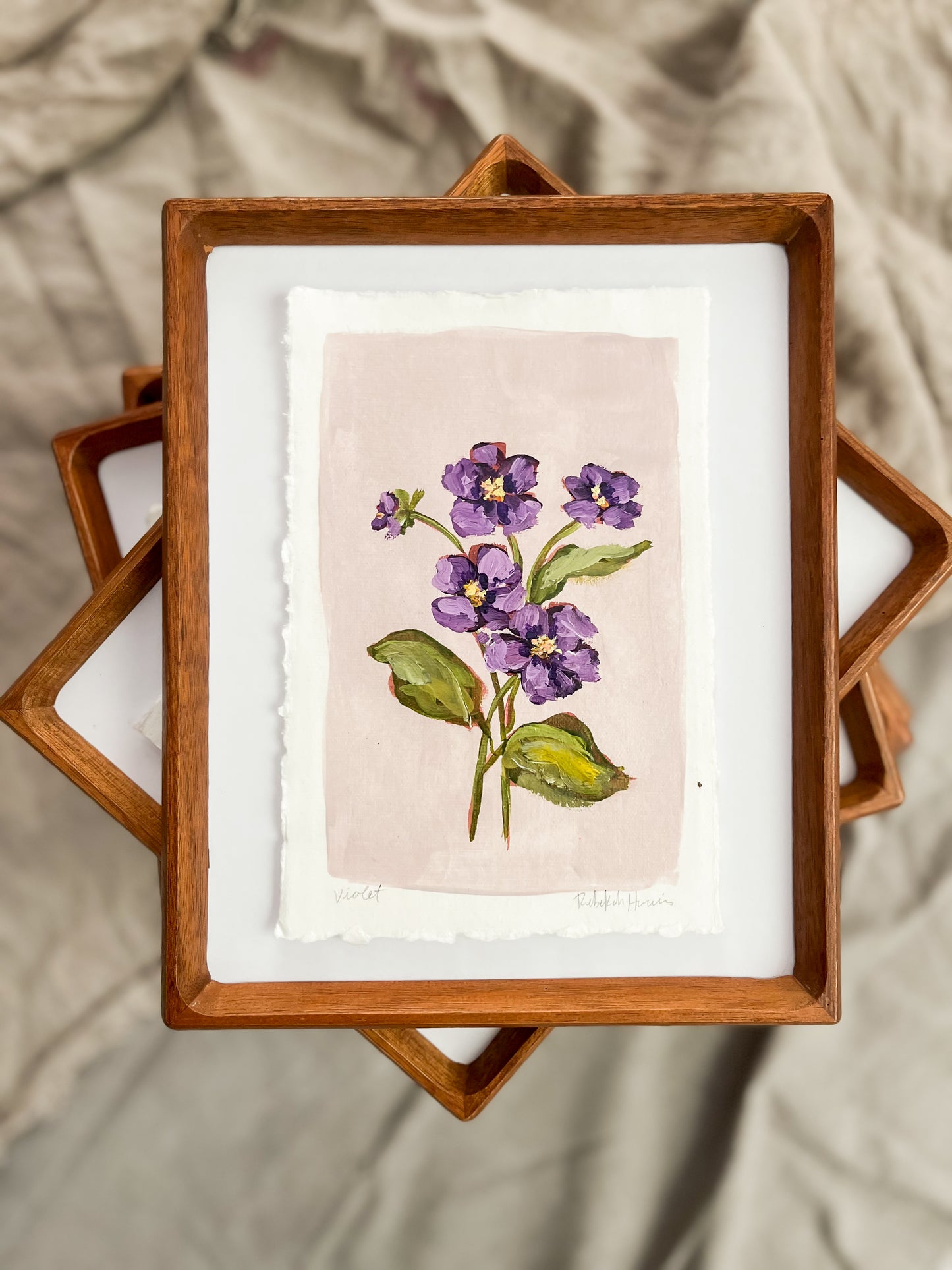 February - Framed Birth Flower