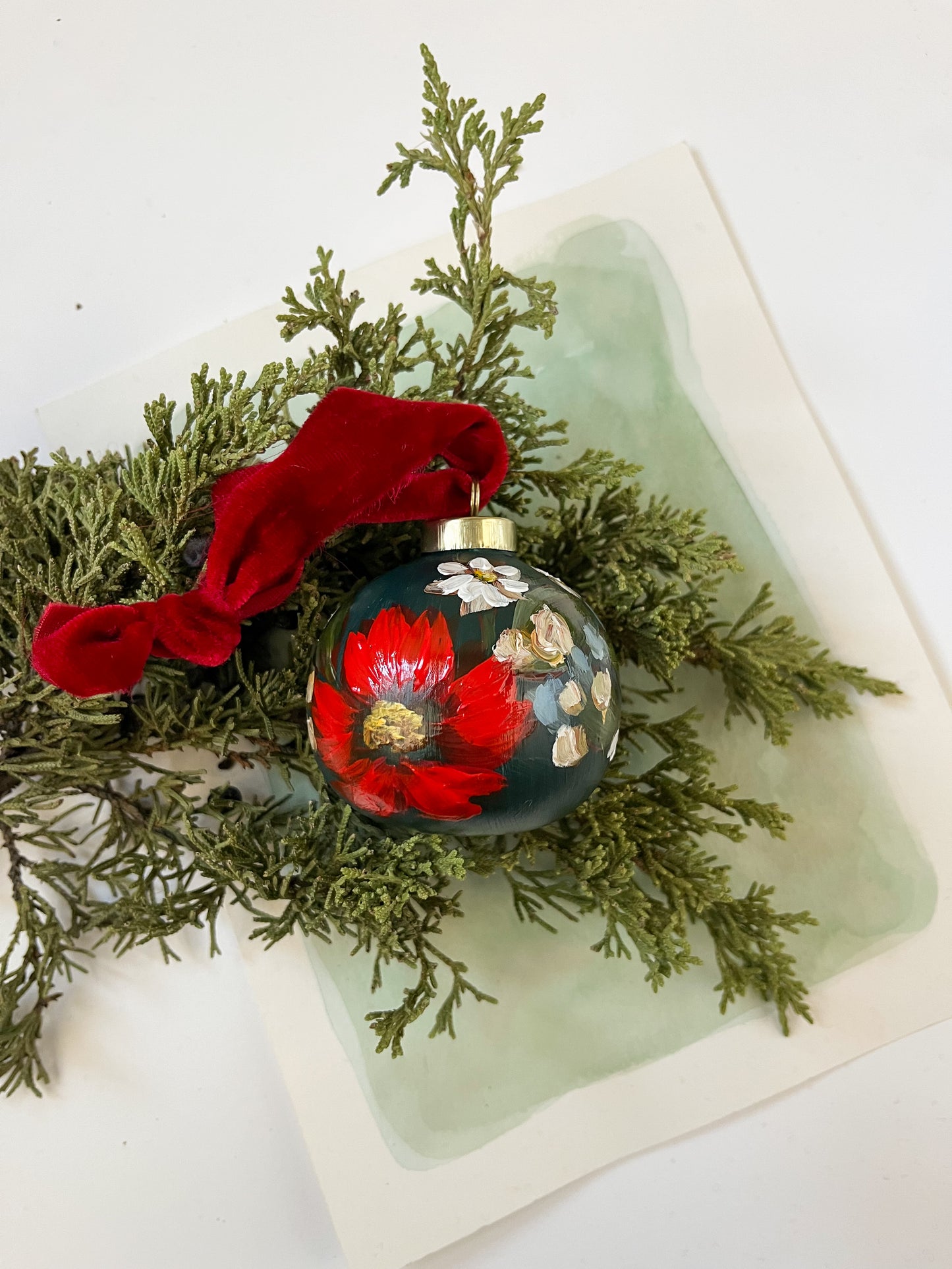 Hand-Painted Ornament - Charming Christmas