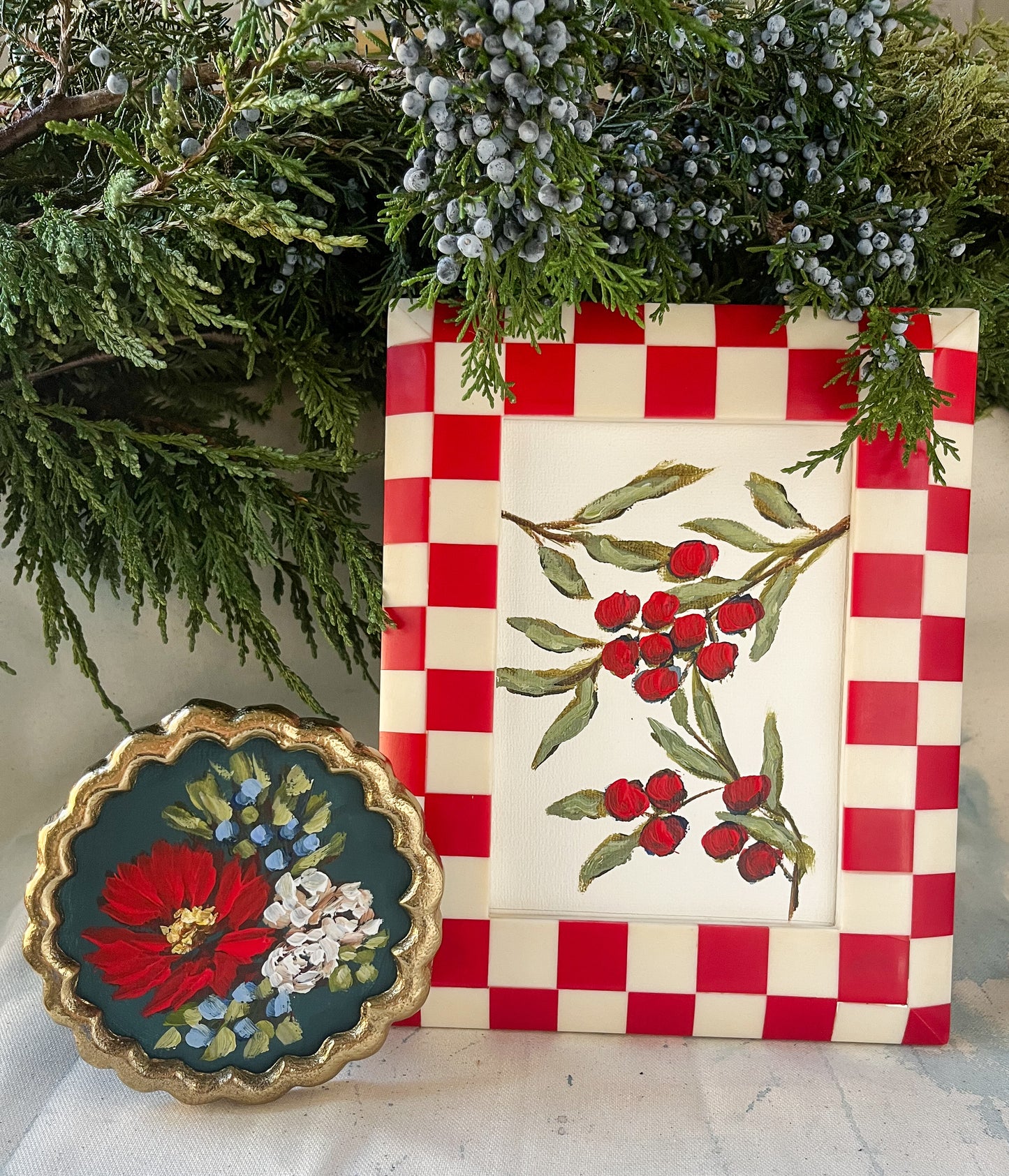 Mini Festive Floral - Framed