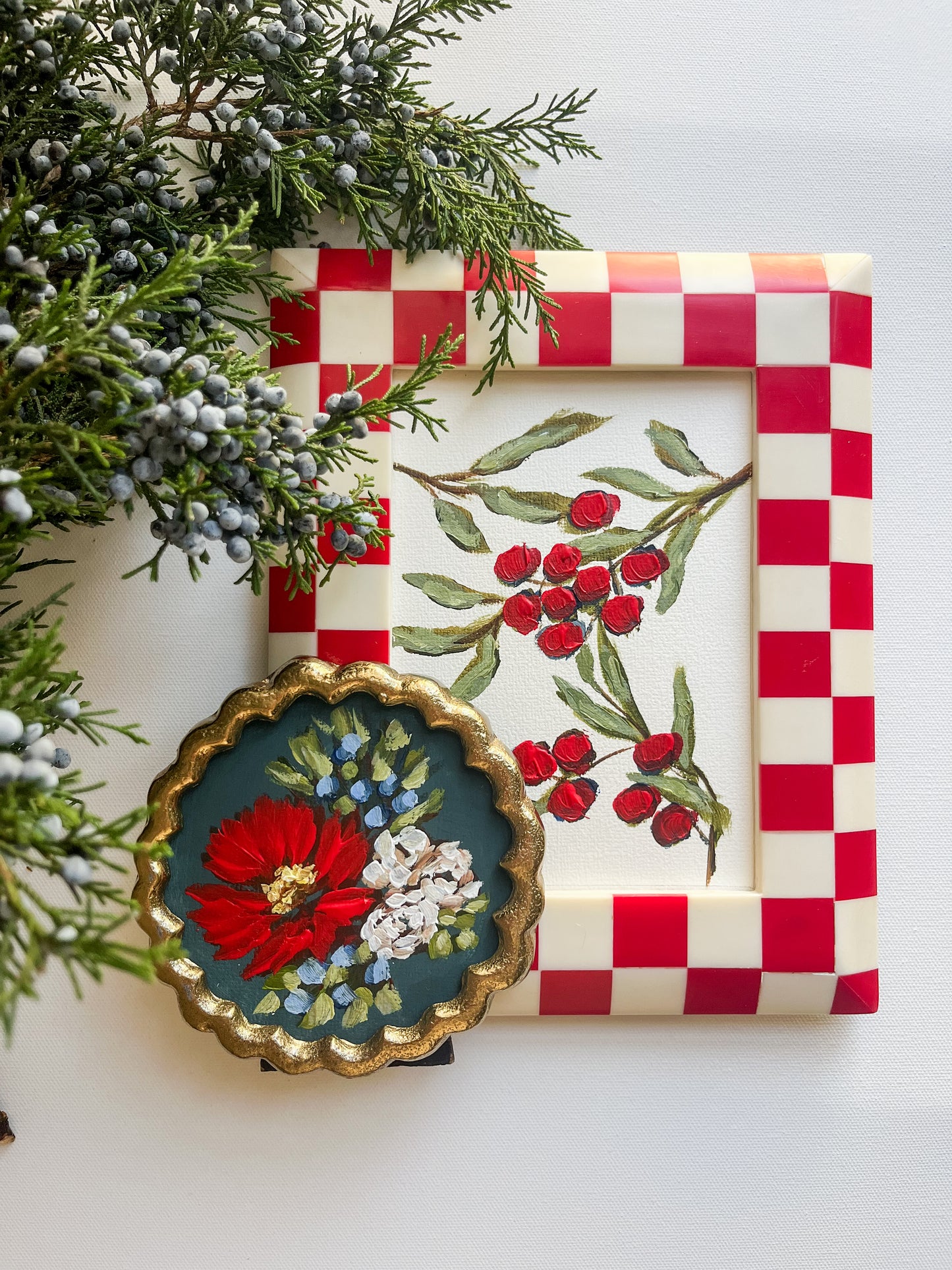 Charming Red Berries - Framed